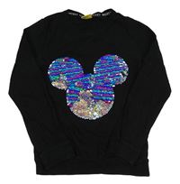 Černé triko s Mickeym z překlápěcích flitrů Disney