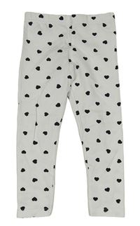 Bílé legíny se srdíčky Primark