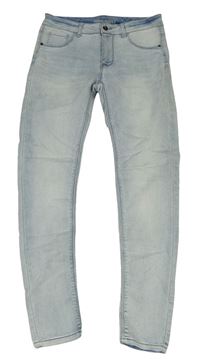 Světlemodré teplákové high waist skinny rifle Page One Young