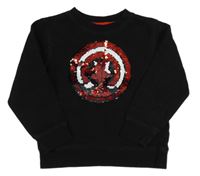 Černá mikina se Spidermanem z překlápěcích flitrů H&M