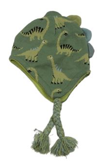 Khaki čepice s dinosaury a ostny Mothercare