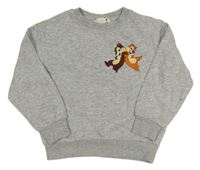 Šedá melírovaná mikina s Chipem a Dalem H&M