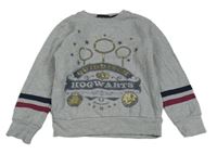 Šedá melírovaná mikina s potiskem - Harry Potter