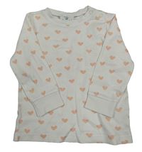 Bílé triko se srdíčky Topomini