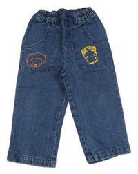 Modré rifle se zebrou a lvem