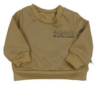 Hnědá mikina se smajlíky Shein