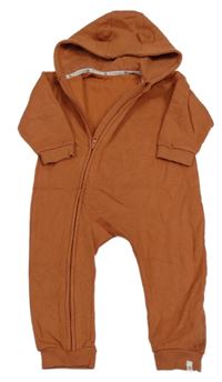 Hnědá tepláková kombinéza s kapucí George