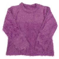 Fialový chlupatý svetr