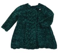 Tmavozelené žinylkové šaty s mašlí s přívěskem Rachel Zoe