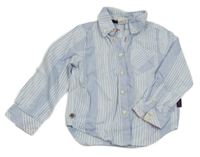 Bílo-modrá pruhovaná košile