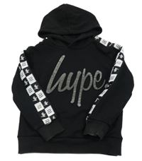Černá mikina s 3D logem a kapucí HypexRiver Island