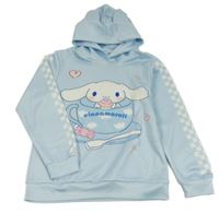 Světlemodrá mikina s králíkem a kapucí