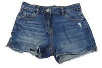 Modré riflové kraťasy s prošoupáním Next