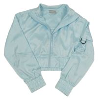 Světlemodrá saténová crop bunda Matalan