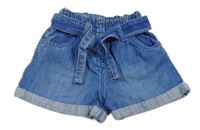 Modré riflové kraťasy s páskem Next