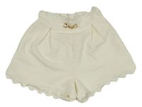 Smetanové kraťasy s řetízkem Shein