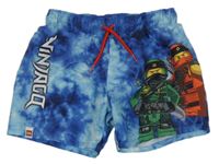 Modré batikované plážové kraťasy s Lego Ninjago H&M