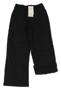 Nové - Černé široké tepláky H&M