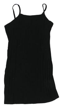 Černé žebrované šaty Shein