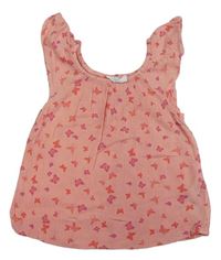 Světlerůžový vzorovaný lehký top s motýlky Primark