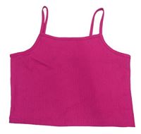 Růžový vzorovaný crop top Pep&Co