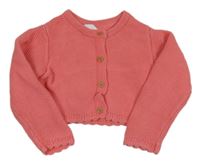 Korálový propínací crop svetr F&F