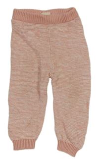 Světlerůžové melírované pletené tepláky Lupilu