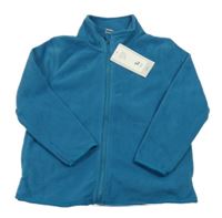 Nové - petrolejová fleecová propínací mikina Tu