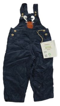 Tmavomodré laclové manšestráky se sobem Lupilu