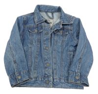 Modrá riflová bunda s kapsami 