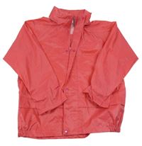Růžová šusťáková nepromokavá bunda 
