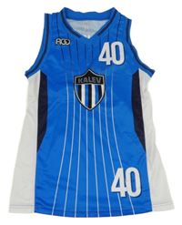 Modro-bílé sportovní tílko s číslem 