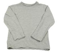 Šedé žebrované triko Next