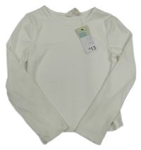 Nové - Bílé žebrované crop triko Primark