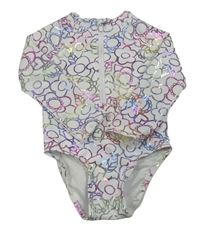 Bílo-barevné květované UV body