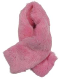 Růžová kožešinová šála