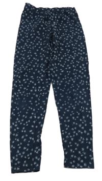Tmavomodré legíny s leopardím vzorem Mango