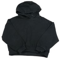 Černá crop mikina s kapucí Next