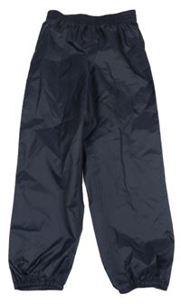 Tmavomodré šusťákové funkční kalhoty Decathlon