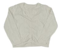 Bílý propínací svetr s motýlky Matalan