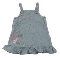 Šedé manšestrové laclové šaty s králíčkem Tu