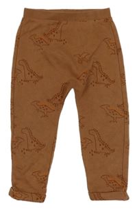 Hnědé baggy tepláky s diny Tu