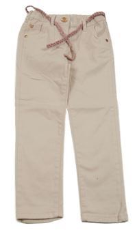 Světlerůžové skinny rifle s páskem Next