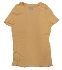 Meruňkové žebrované tričko Primark