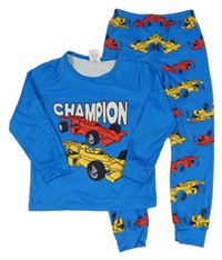 Modré pyžamo s auty 