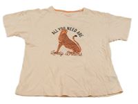 Meruňkové tričko s gepardem Pepperts