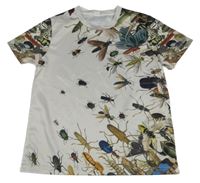 Béžové tričko s brouky 