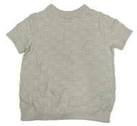 Béžové kostkované pletené tričko George