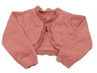 Růžové vzorované svetrové bolerko Tu