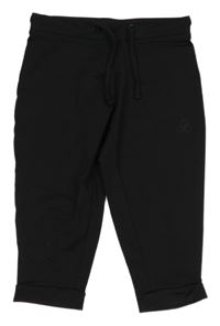 Černé sportovní crop tepláky 